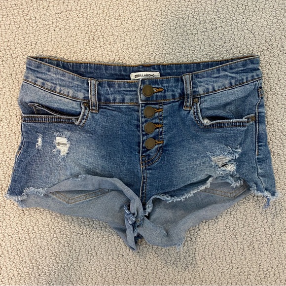 Billabong Distressed Denim Shorts - Picture 2 of 4